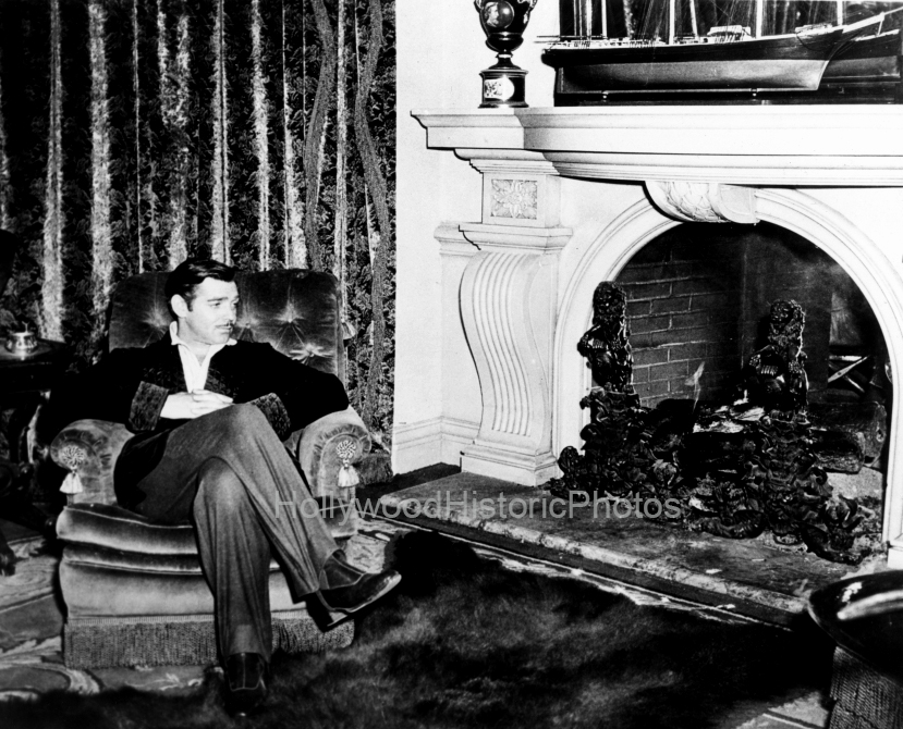 Clark Gable 1938 At home in his Encino Estate 4543 Tara Drive WM.jpg